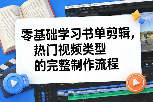 2026年书单剪辑零基础教程：热门视频类型完整制作流程全解析_摸鱼资源网