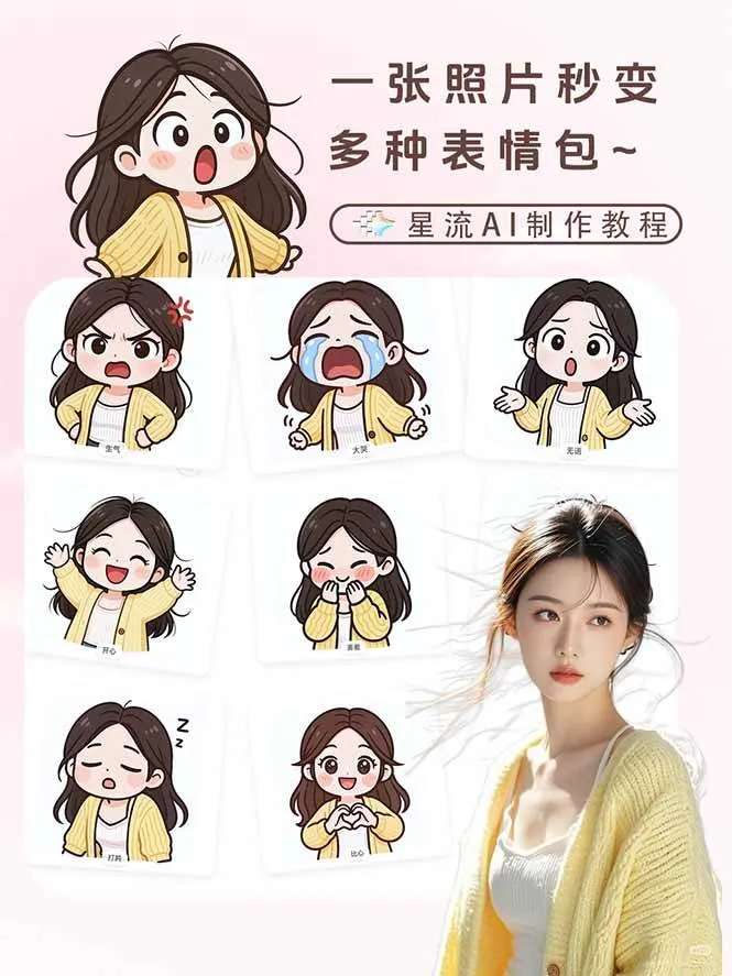 （17482期）一张照片秒变N种专属表情包，三步搞定可爱搞怪治愈风，从此斗图聊天不再到处存别人图_摸鱼资源网